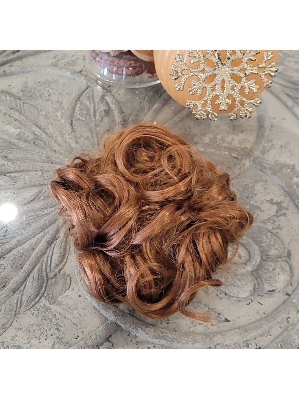 Ginger scrunchie hair bun New